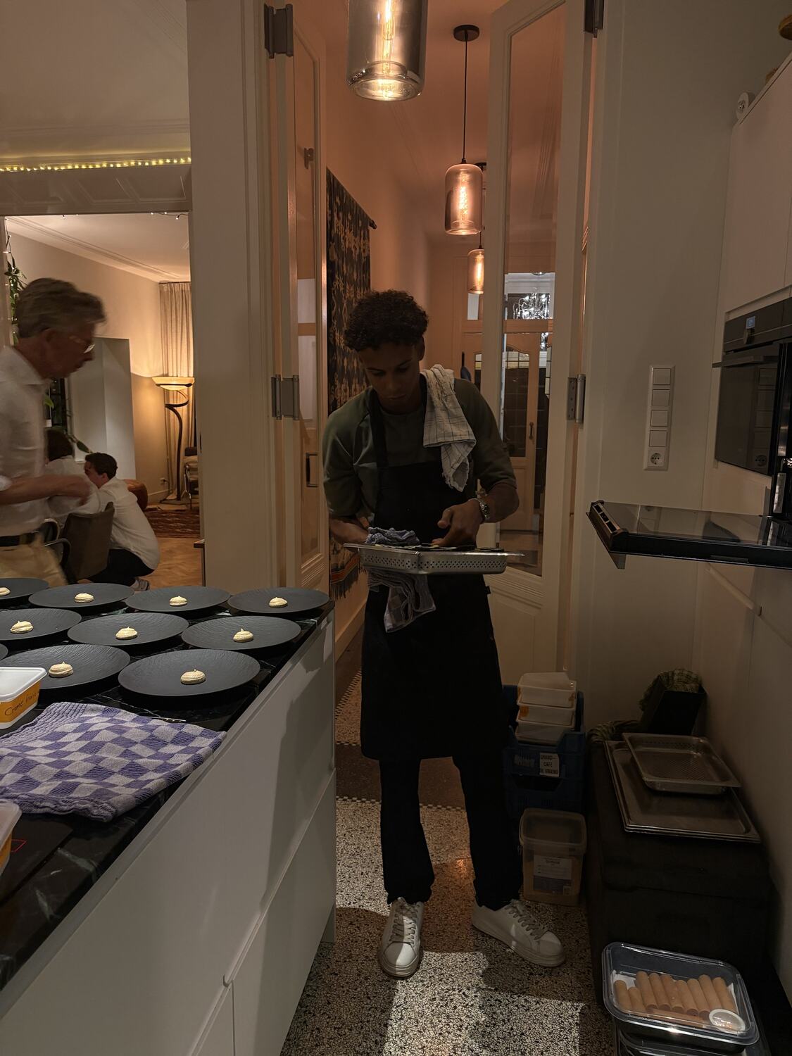 Eef aan de pass tijdens het diner